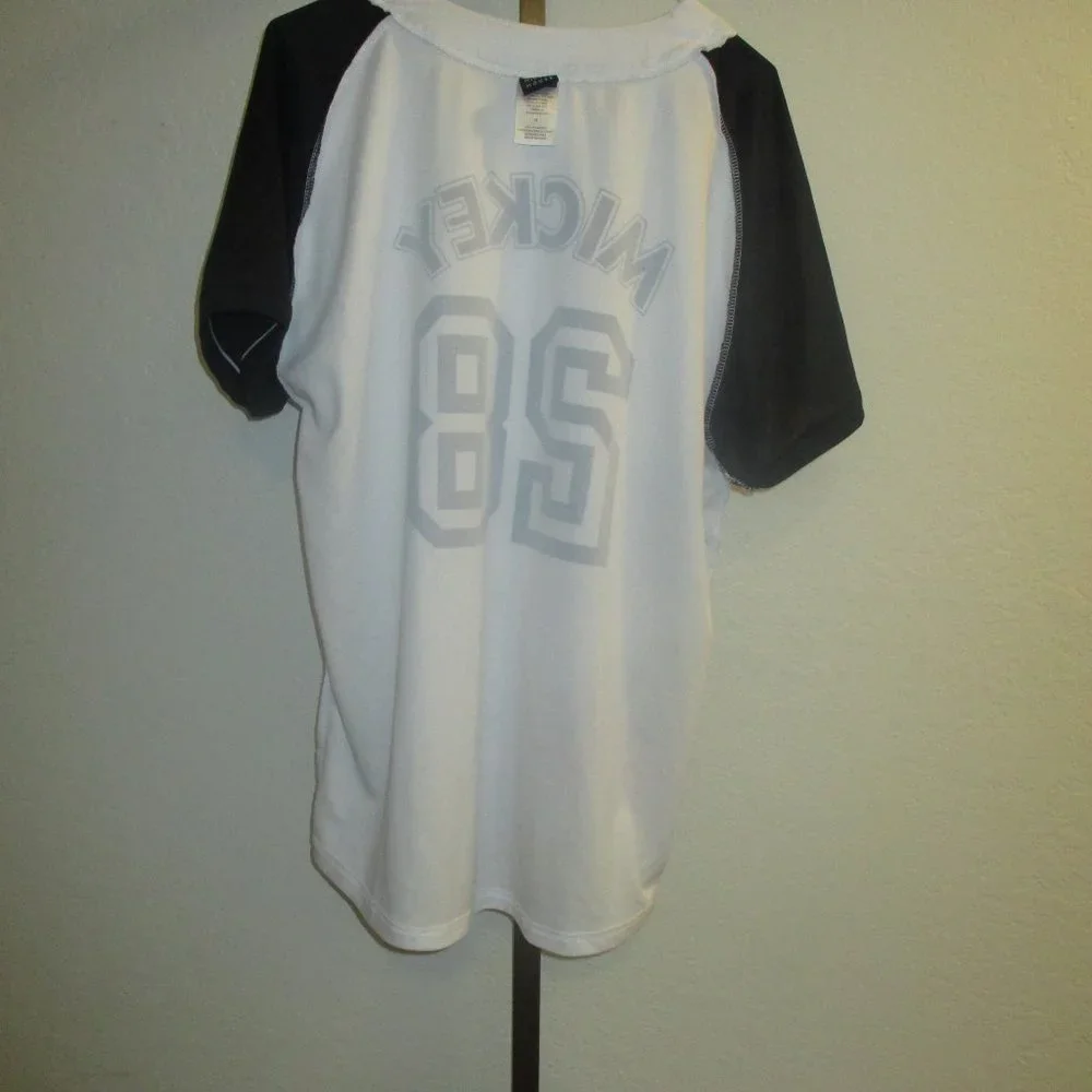 Disney Mickey Mouse Large White Black Red Short Sleeves (Probably Unisex) Top - Picture 8 of 14